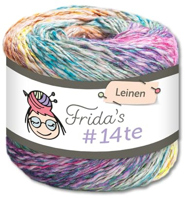 Frida's Wollhaus Frida's 100 g #14te Leinen Sommergarn Häkeln Stricken Wolle Garn 40 Farben (7401)