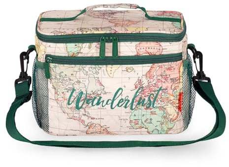 Legami - Bolsa térmica para almuerzo, bolsa térmica para almuerzo, oficina, trabajo, Lunch Bag de 7,7 litros, correa ajustable, 28 x 17 x 15 cm