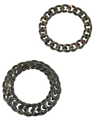Hasdnker Scarf Scarves Wraps Shawl Stacking Ring Thick Chain Ring Statement Cuban Link Ring Minimalist Ring Black
