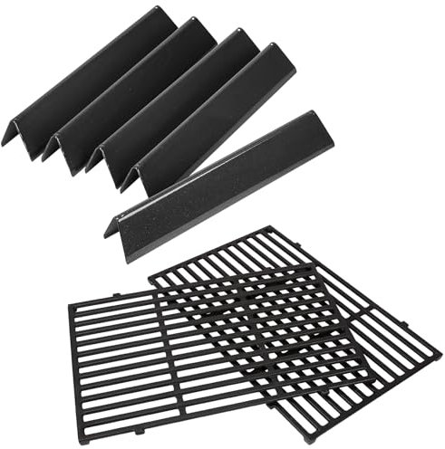GFTIME Grilles de barbecue en fonte de 38,9 cm et 44,5 x 30 cm pour barbecue à gaz Weber Spirit E-310/320/330, Spirit II E-310 S-310, RÖSLE VIDERO G3 - Remplacement pour plaque chauffante en