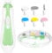 Cortador de uñas eléctrico 12 en 1 para bebé, kit de lima de uñas seguro para bebé con cortaúñas, tijeras, pinzas y limas de uñas (verde)