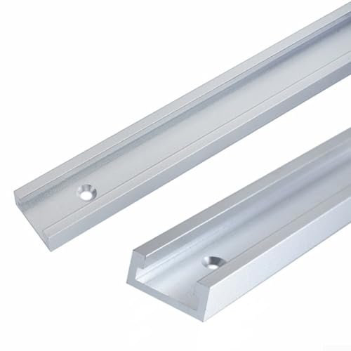 Aluminium Alloy T-Slot Track, 300-600mm 30 Type T Track For Woodworking Bench Slide Guide Rail Tracksaw Guide Rail Router Table Saw Tool(600mm)