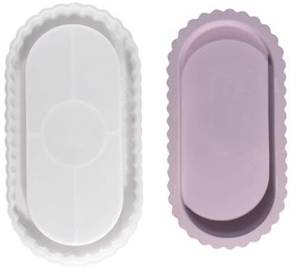 Elegante Entwürfe Einzigartige Heimdekoration Mit Großem Ovalem Stabilen Silikonschalen Schimmelpilzzubehör Für Harz Und Beton