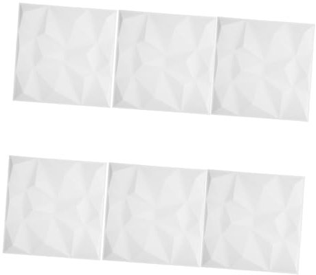 Vaguelly 6 Pièces Panneaux muraux 3D panneau mural art mural 3d mur mur auto-adhésif mur 3d à coucher salon garniture peler et coller le mur d'accent panneau PVC blanche