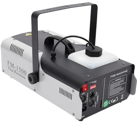MIIWWOWO Mini Nebelmaschine Tragbare Nebelmaschine Fernsteuerung Räuchermaschine mit Fernbedienung & 9 LED-Leuchten, Fog Machine für Bühnen, Theatern, DJs, Partys, Hochzeiten, Bars, 1500W