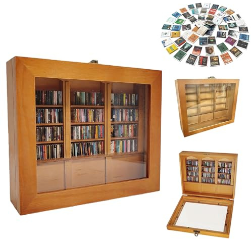 Anxiety Bookshelf, Book Lovers Gifts with 200Pcs Mini Books Miniature Bookcase Ornament, Shake Away Your Anxiety Mini Bookshelf Display Decor Home Office, Stress Relief Gifts for Book Lovers & Anxious