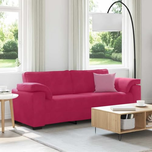 Runheo 3-Sitzer-Sofa Weinrot, 178 cm Samt, Modernes Design, Robuster Rahmen, Gemütliche Couch für Wohnzimmer, Schlafzimmer, Büro