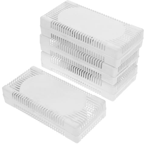 Aktivkohlebox 4 Stück Weiß, Kühlschrank Deodorant für Zuhause | Kühlschrank Deo, Kompakt und Leicht, für Auto und Schuhschrank