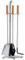 Lienbacher Kaminbesteck Edelstahl matt gebürstet, Buchengriffe 3-TLG. 67 cm