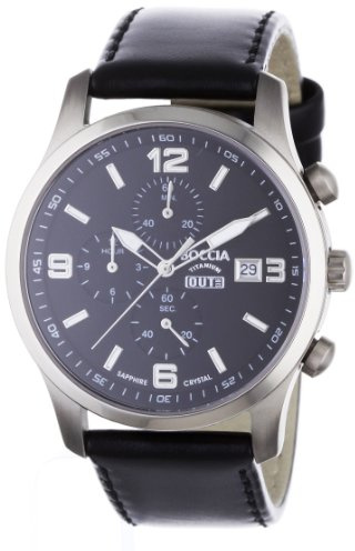 Boccia Herren-Armbanduhr Mit Lederarmband Sport 3776-01