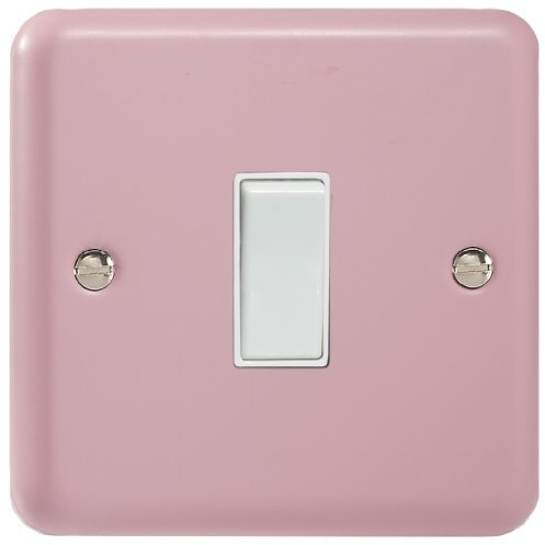 Varilight 1-Gang 10A 1- or 2-Way Rocker Switch Rose Pink