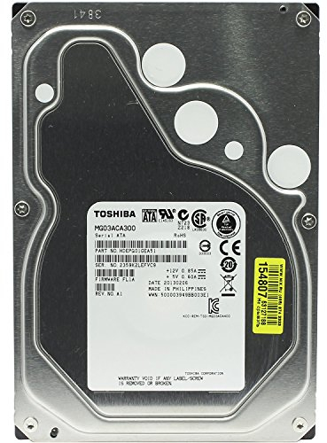 Toshiba MG03ACA300 interne Festplatte 3TB (8,9 cm (3,5 Zoll), 7200rpm, 64MB Cache, SATA)