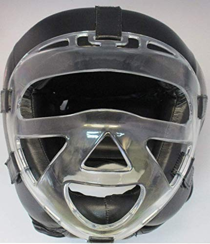Orkan Kopfschutz Fighter mit Maske Leder L