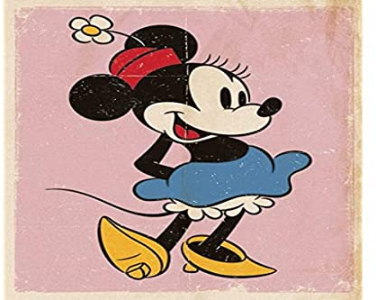 Pyramid International Mini poster rétro Minnie Mouse en plastique/verre, multicolore, 40 x 50 x 1,3 cm