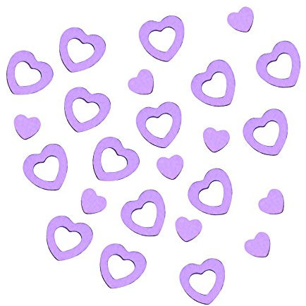 Oblique Unique Herz Konfetti Liebe Romantik Valentinstag Herzen Hochzeit Deko (Lila)