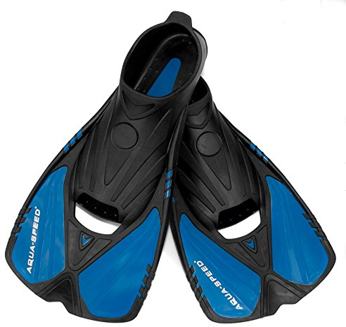 Aqua Speed Flossen Schwimmtraining kurz Erwachsene | Kurzflossen | Taucherflossen | Schwimmflossen | Schnorchelflossen | Trainingsflossen | Tauchen | Gr. 44/45 | Action