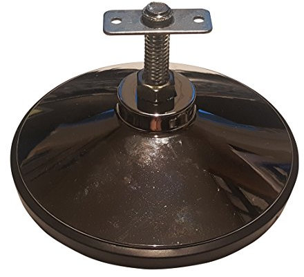 John West Höhenverstellbarer Drehteller Fuß Chromoptik inkl. Gewindeplatte