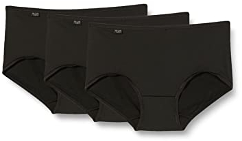Sloggi Damen 24/7 Microfibre Midi C3p Slip, Schwarz, 38 EU