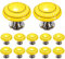 Creatwls Gelb Möbelknopf Möbelknauf Möbelgriff Keramik Knöpfe zieht Griffe für Schublade Schrank Kommode Kleiderschrank Möbel Tür Küche mit Schraube - 12PCS