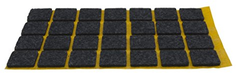 28 Stück Selbstklebende Filzgleiter (schwarz, 20 x 20 mm) - stark Selbstklebende Möbelgleiter - hochwertige Filzgleiter - Stuhlgleiter aus Filz