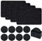 DuneDesign Tischset 4 Extra-Dicke Filz Platzsets 43x30x0,5cm mit 8 Filz-Untersetzern Ø 10cm Runde Bierdeckel in Box Anthrazit