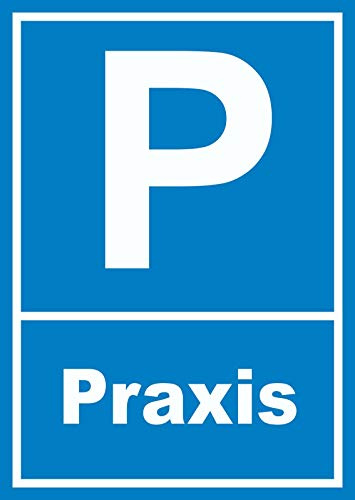 HB-Druck Parkplatz Praxis Schild A6 Rückseite selbstklebend