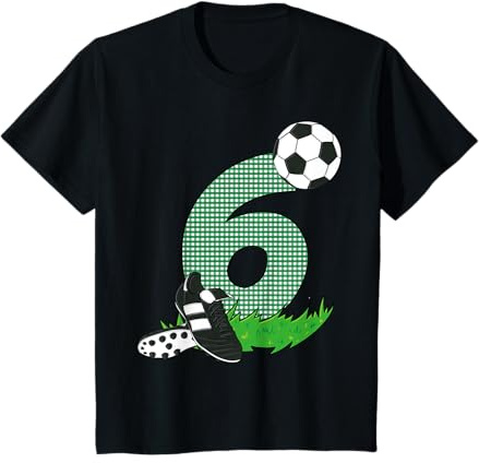 Geburtstagsshirt 6 Jahre Fussball T-Shirt 6. Geburtstag T-Shirt