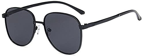 WQZYY&ASDCD Sonnenbrille Herren Damen Metallrahmen Sonnenbrillen Frauen Vintage Brillen Frauen Sonnenbrillen Männer Brillen - Schwarz