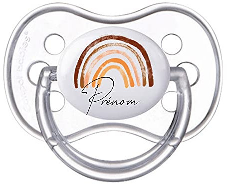 C'est moi qui décide Tétine sucette bébé personnalisée arc en ciel
