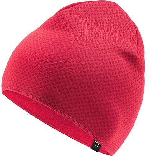 Haglöfs 605138_4QX Fanatic Print Beanie Hat Unisex Scarlet RED/DALA RED Größe M/L