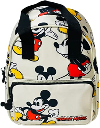 Disney Mickey Mouse White Backpack Rucksack School Travel Bag (Backpack) One Size