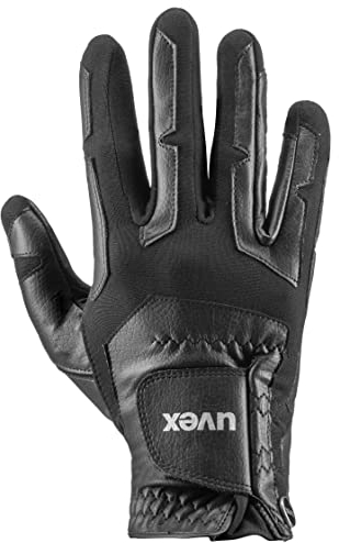 Uvex ventraxion Plus - Flexibler Reithandschuh für Damen und Herren - strapazierfähig - optimale Belüftung - Black - 9-10