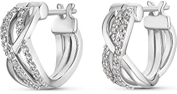 FAVS Damen-Creolen 925er Silber 40 Zirkonia One Size 88296621