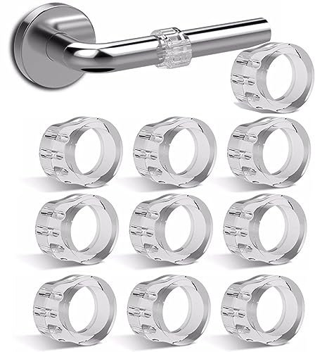 Door Handle Protectors,10 Pcs Door Buffe ransparent Rubber Bumpers Door Stopper Wall Protectors to Buffer Walls and Stop Wall Damage