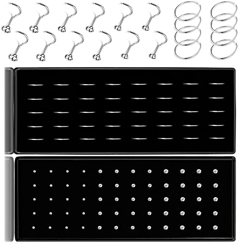 Dochais 100 Stück Nasenstecker L Form, Nasenstecker 316L Edelstahl Set, Nasenpiercing Stecker, Knorpel Barbell Piercing für Frauen Männer 20G 22G 1,5mm 2mm 2,5mm