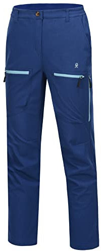 Little Donkey Andy Damen Skihose Wasserdicht Snowboardhose Warm Gefüttert Winter Outdoorhose Softshellhose Blau Heide M