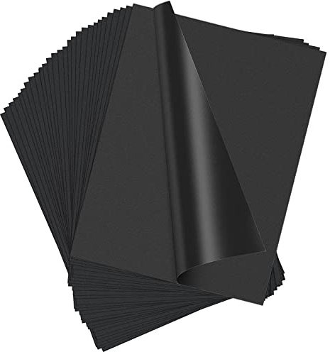 30 Blatt Transferpapier, schwarzes Kohlepapier für Tracing Künstlerarbeiten, A4, Graphitpapier, Carbon-Transferpapier zum Nachzeichnen auf Holz/Papier/Leinwand (21,6 x 27,9 cm)