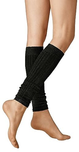 KUNERT Damen Winter Dreams-Rib wärmend Strick Stulpen, Black, Einheitsgröße