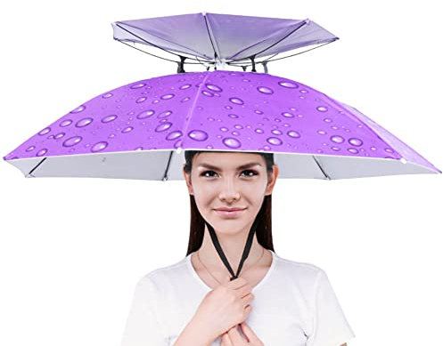 YANGSHINE Regenschirmhut mit elastischem Band, Outdoor-Angel-Regenschirm-Kappe, faltbare Kopfbedeckung, Regenschirm-Hut, Farbe#4, S