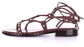 ASH Paloma Damen-Sandalen braun PE23 aus Leder mit Nieten, braun, 37 EU
