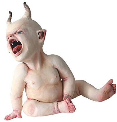 EIOLWJIEO Simulierte Horror Puppe Handgemachte Halloween Dekoration Statue Festival Spielzeug Spukhaus Desktop Haushaltsschmuck, Nr.1