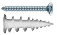 Selbstbohrender Dübel mit Kartonschraube 'SPV' mm 6 x 37 Schraube 4 x 30 (100 Stück)