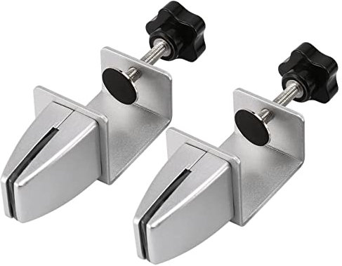 Smallterm 2Pcs Sneeze Guard Clamp Bracket Desk Partition Clamp for 1/8Inch to 1Inch Thick Acrylic Panels Adjustable C Shape Clamp