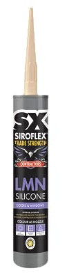Siroflex SX Contractors Low Modulas Neutral Cure Silicone Seals Most Building and Glazing Joints, Almost Odourless and Forms a Durable Rubber Seal, Size - 300ml Colour - Oak