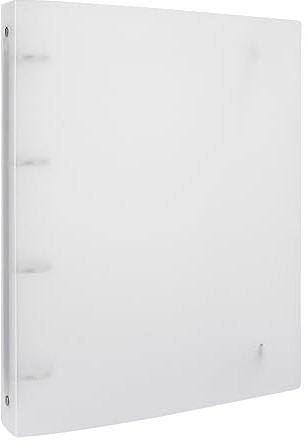 Briartw Ordner mit 4 Ringen, Ringbuch mit runden Ringen, Aufbewahrungsbuchhülle für A4-Größe, 4-Loch-Ordner für Aufbewahrungstaschen, wasserfest, transparent, aus PVC
