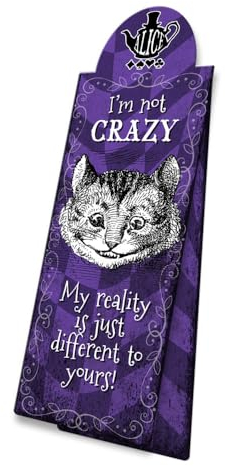 Alice im Wunderland magnetisches Lesezeichen – Grinsekatze – I'm Not Crazy