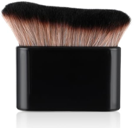 Schwarzer Körperpinsel, Make-up-Pinsel, weiche Kunstfaser, Selbstbräunungspinsel mit starkem Puder, leicht zu 1 Stück Selbstbräuner Makeup Pinsel Foundation Pinsel