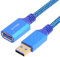 cablecc 5 Gbit/s USB 3.0 Typ-A Stecker auf USB 3.0 A-Buchse, Kabelverlängerungshülse für Festplatte, SSD-Kamera, Daten, Blau, 30 cm