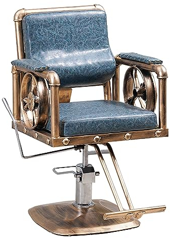 LIUNJHUY Hydraulischer Liege-Friseurstuhl, Salonstuhl für Friseure, robuster Tattoo-Stuhl, Shampoo, Schönheitssalon-Ausrüstung (blau) Interesting