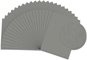 Sumico Fotokarton - 300g/m² - 50x70 cm - 10 Bogen - für Kindergärten und Schulen - zum Basteln, Gestalten und Designen (grau)